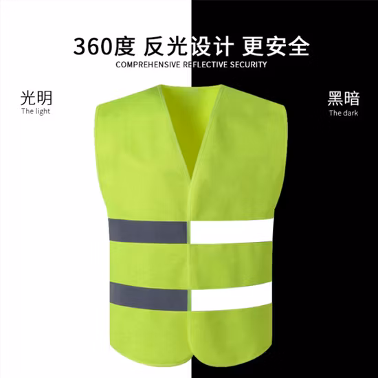 Chaqueta reflectante de seguridad de tráfico táctico con núcleo interno de material a prueba de puñaladas