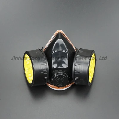 Máscara de gas de protección de doble filtro Mascarilla respiratoria química (CR306)